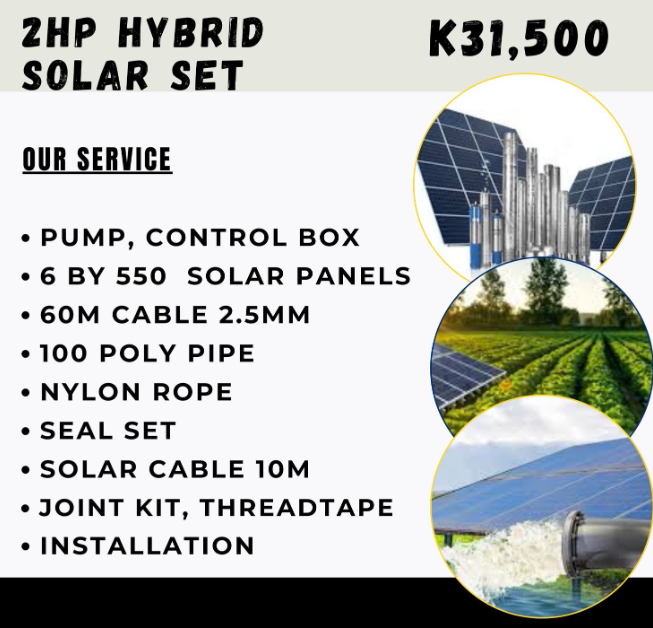 Hybrid solar pump 2HP