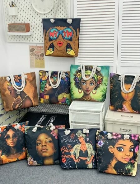 Tote bag artistique bohème