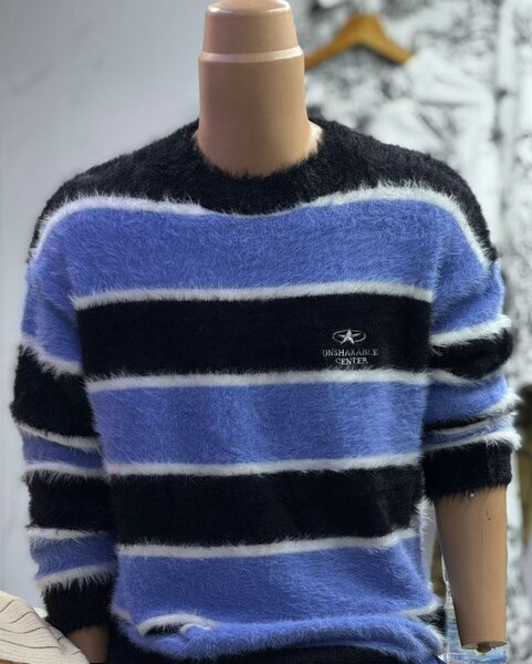 Pull rayé en laine pour hommes