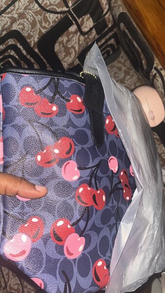 Cherry Print Cosmetic Bag