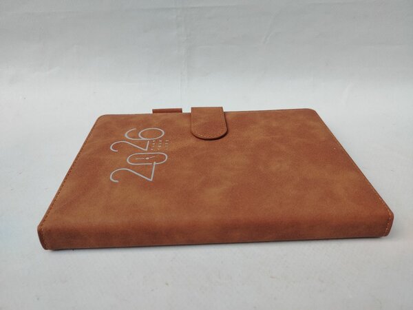 Agenda 2026 en cuir brun