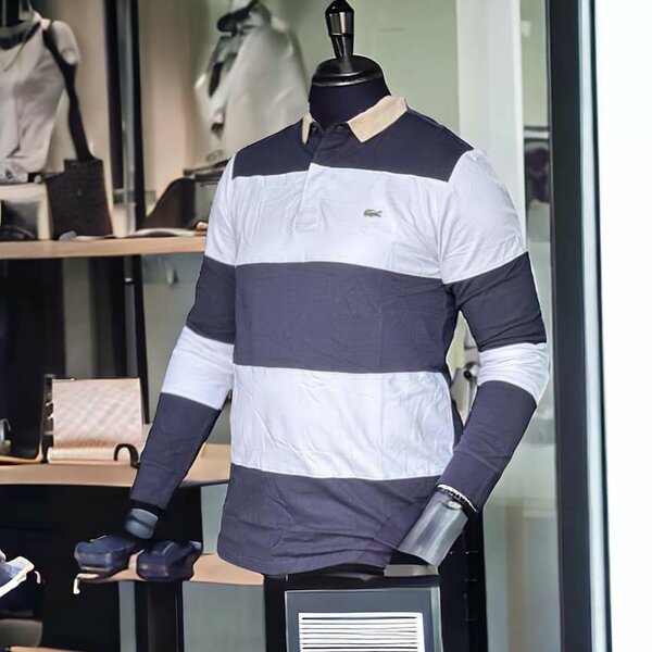 Polo à rayures manches longues