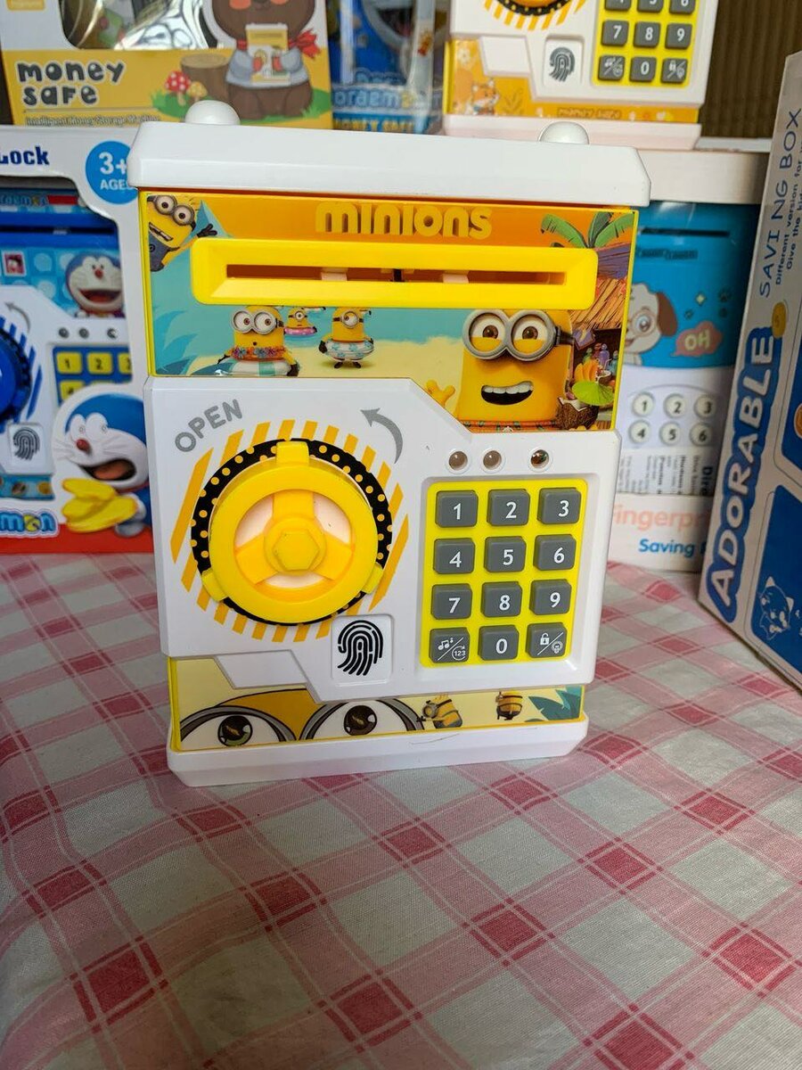 MINIONS FINGERPRINT ATM PIGGY BANK