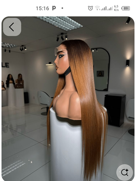 Perruque naturelle ombrée