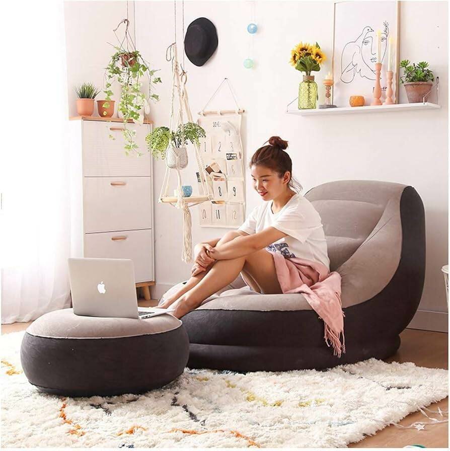 Canapé gonflable pour rangement portable.