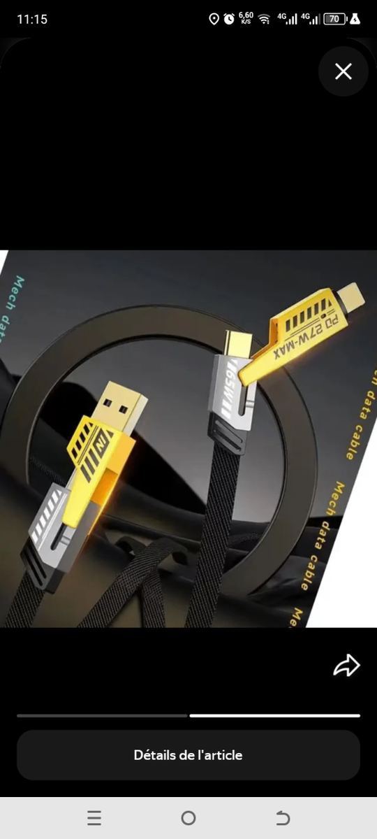 Câble USB Haute Vitesse