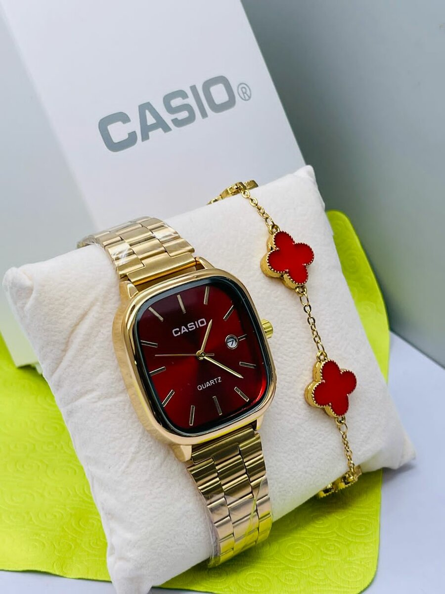 Montre Casio Dorée Élégante