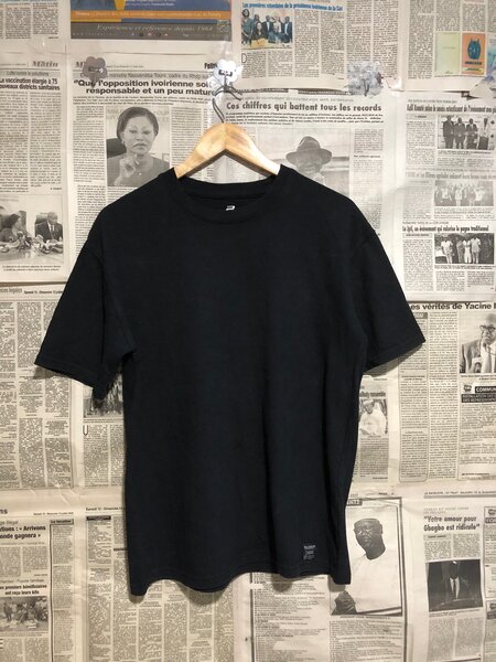 T-shirt noir en coton