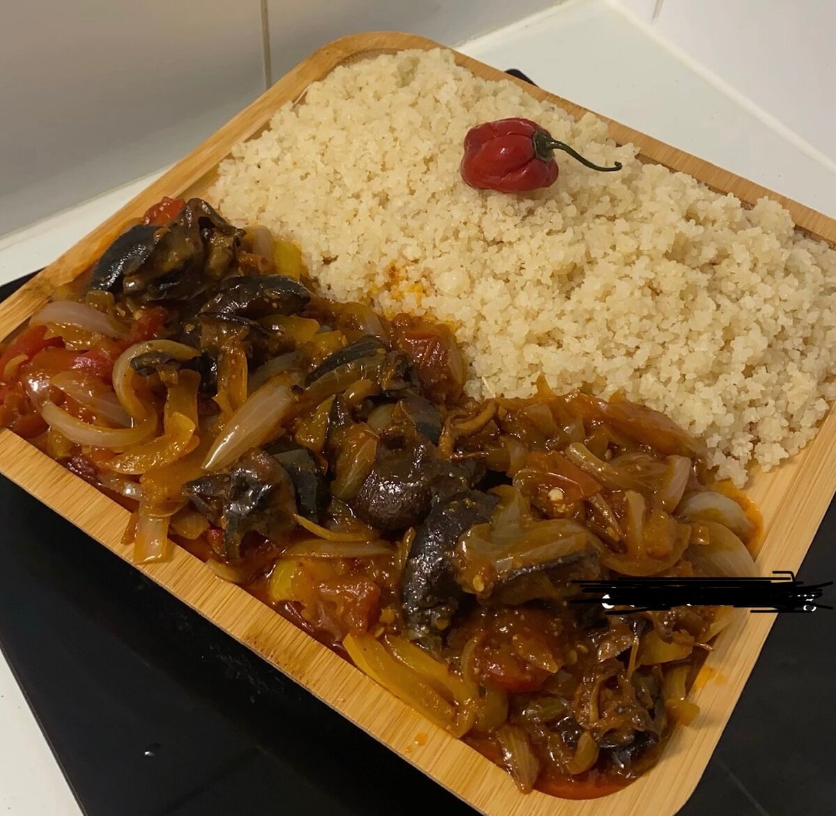 Plat épicé des escargots