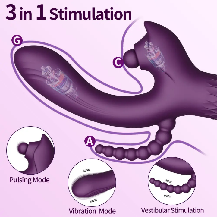 Vibromasseur 3 en 1 Stimulation