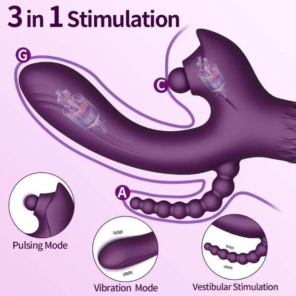 Vibromasseur 3 en 1 Stimulation