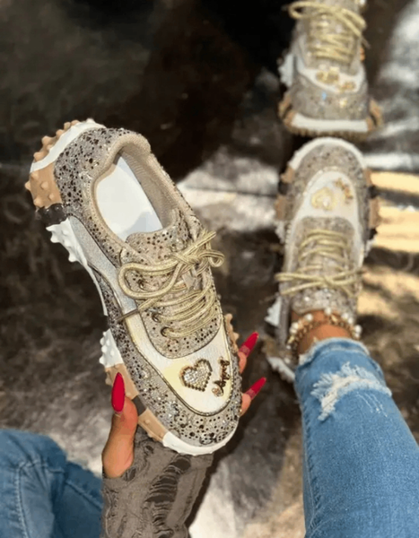 Sneakers tendance à strass