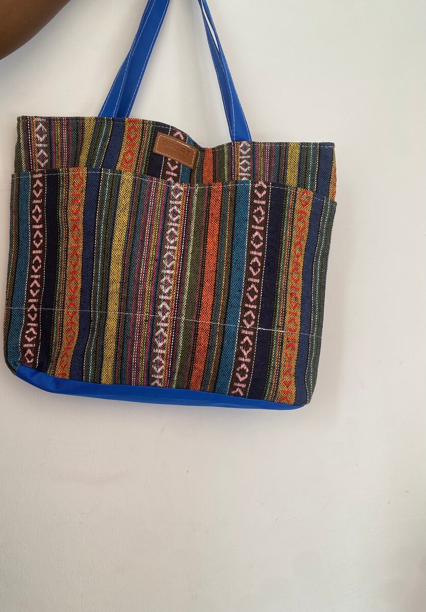 Sac cabas tendance multicolore