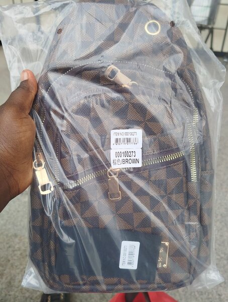 Sac à dos en cuir marron