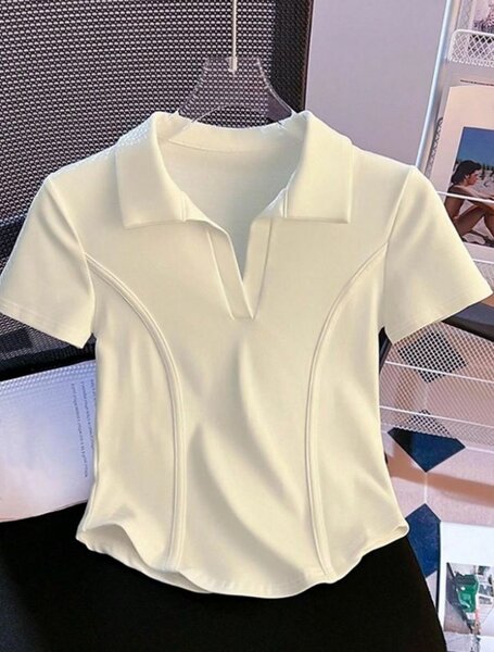 Polo Femme Élégant Blanc