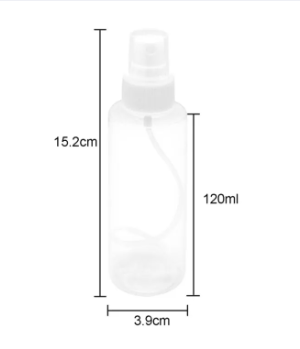 12о ML Empty Plastic Spray Bottles. Refillable & Reusable Bottles for Essential Oils, Perfumes, Cleaning Product, Travel, Makeup. Transparent Plastic Portable Spray Bottles.