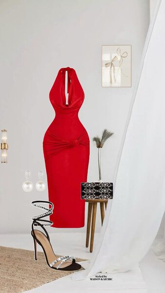 Robe rouge élégante pour femmes