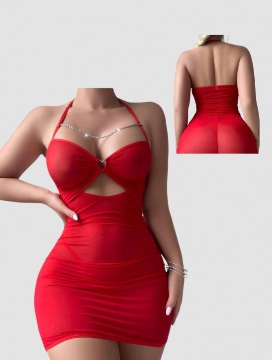 Robe Rouge Élégante