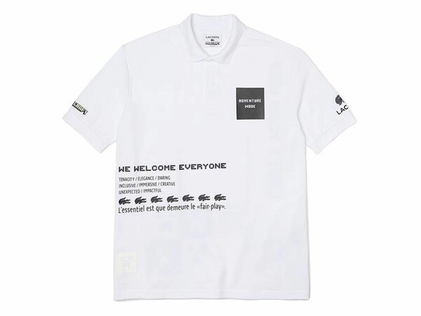 Polo blanc brodé homme