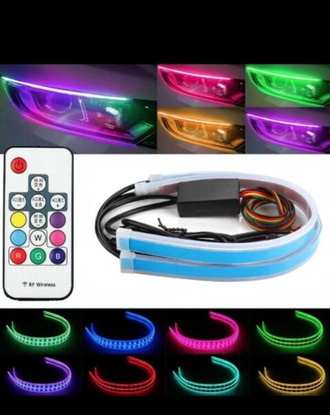 Flexible DRL Eyebrow Multi-colour with Remote Control