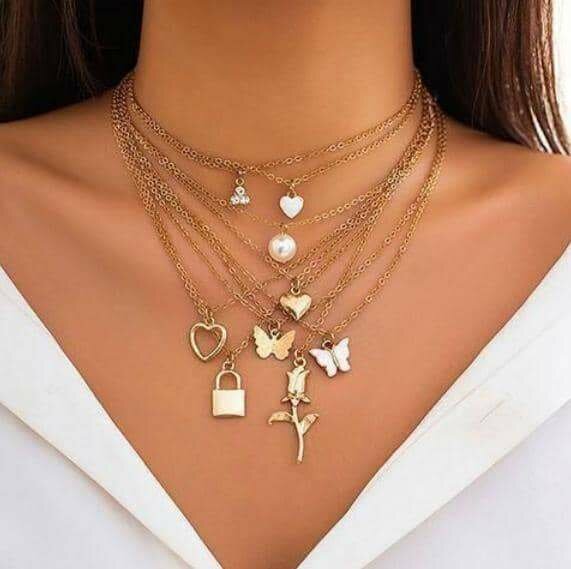 Collier multicouches chic