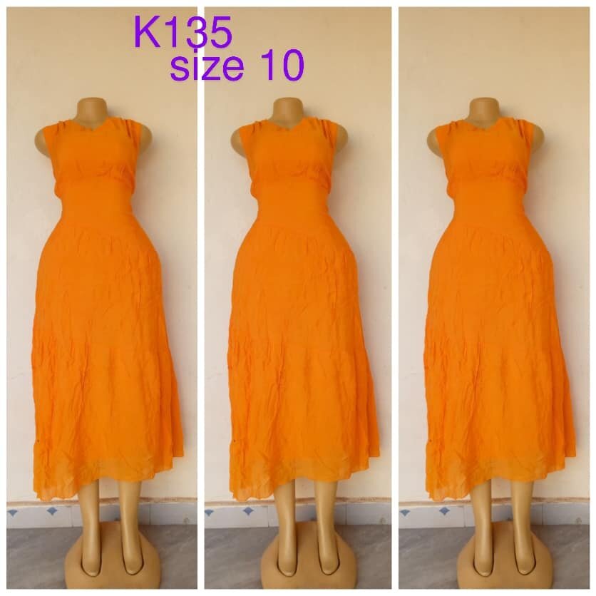 Orange dress, loose, size 10