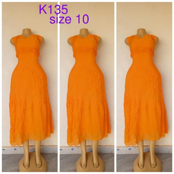 Orange dress, loose, size 10