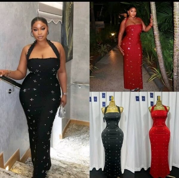 Robe Élegante Strass Soirée