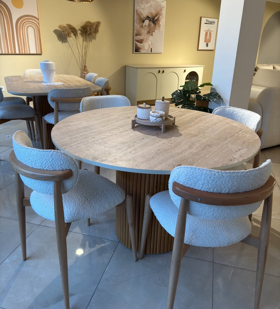 Table à manger ronde moderne