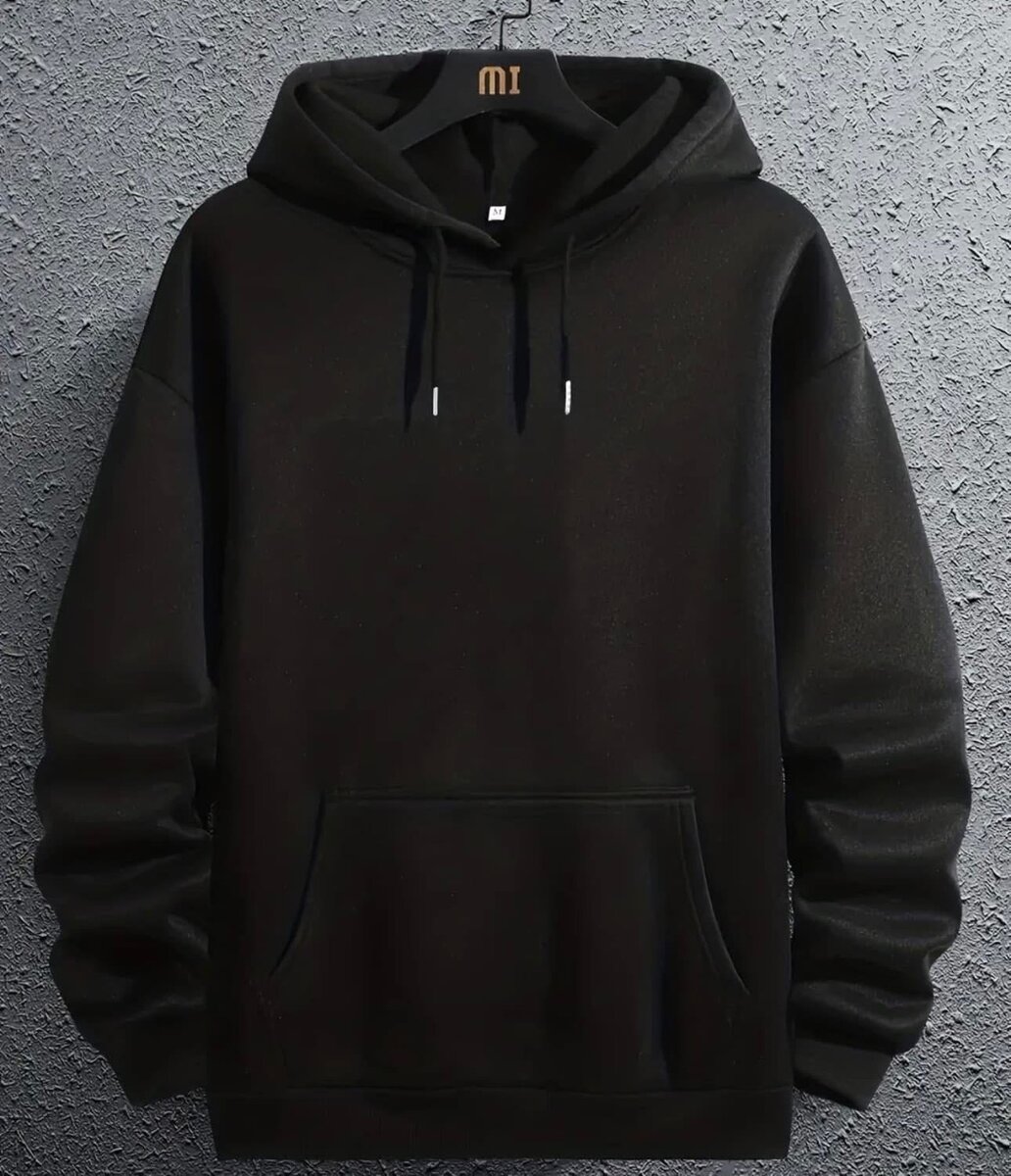 Hoodie unisexe noir élégant