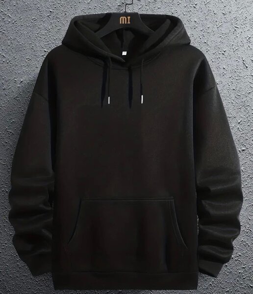 Hoodie unisexe noir élégant