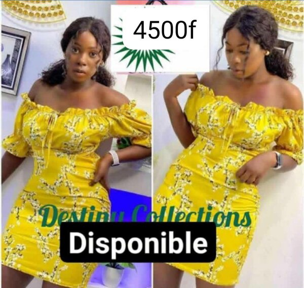 Robe Jaune Été Fleuri