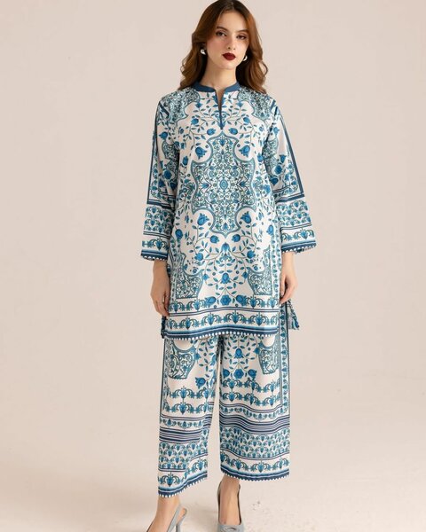 Stylish Printed 2 Pcs Woman's Stitched Shirt and Trouser