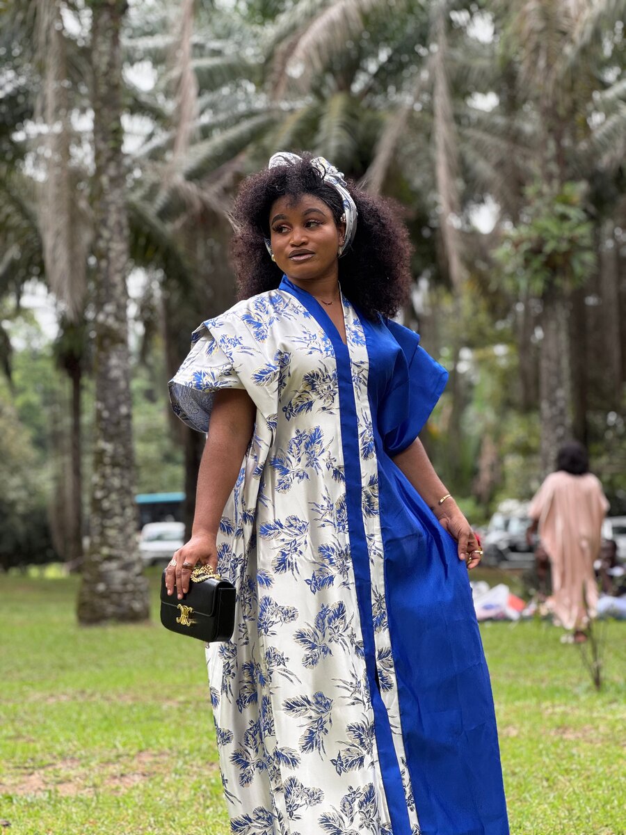 Robe en soie imprimée