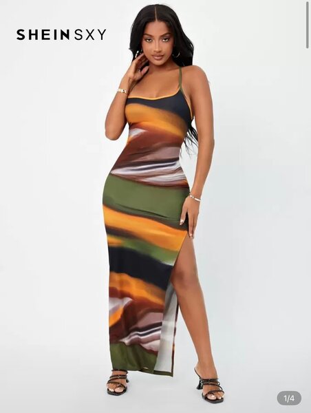 Robe longue imprimée chic