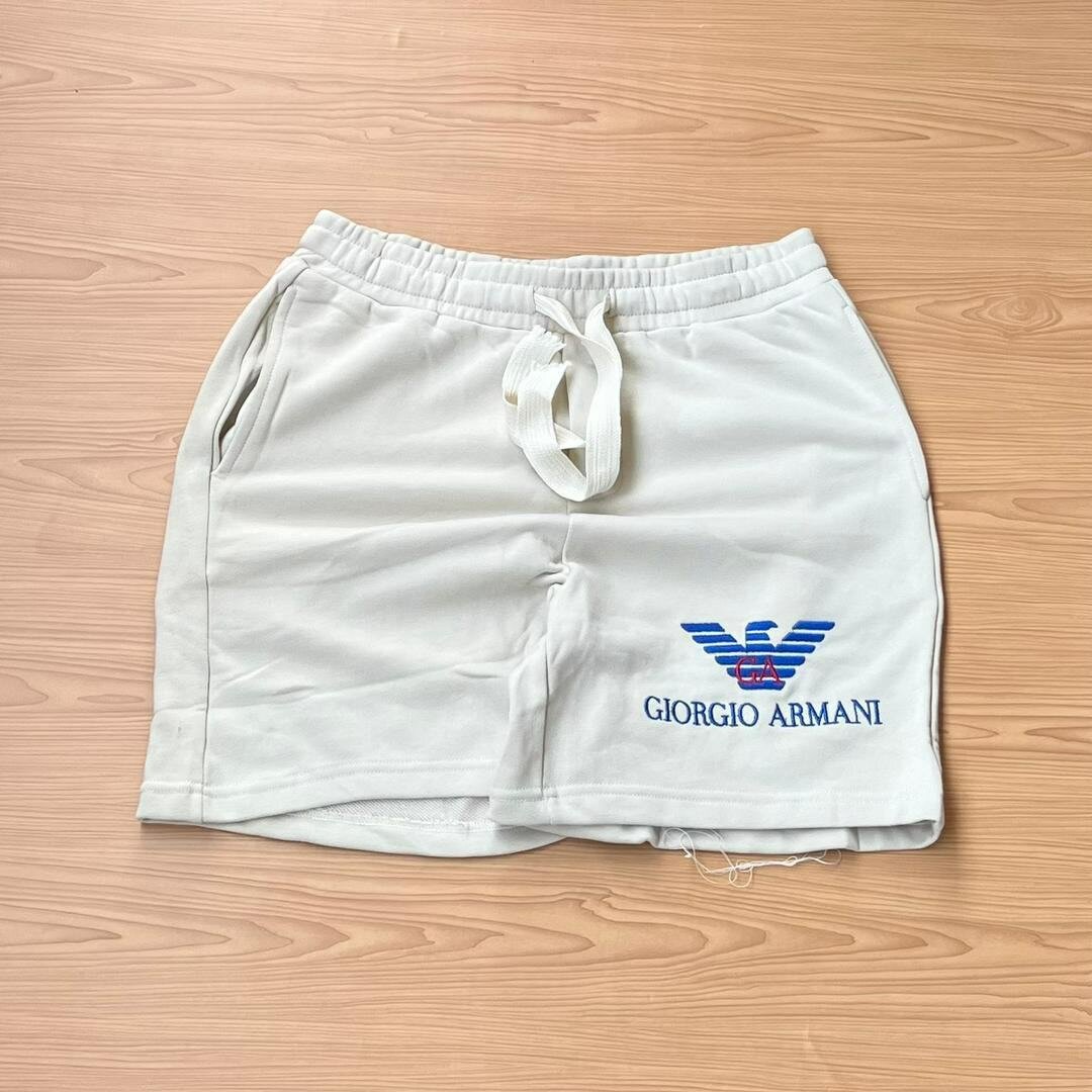 Cotton branded shorts