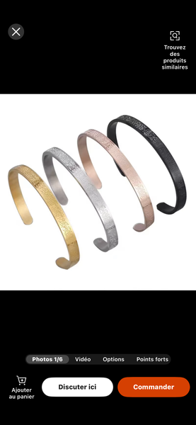 Bracelet manchette élégant