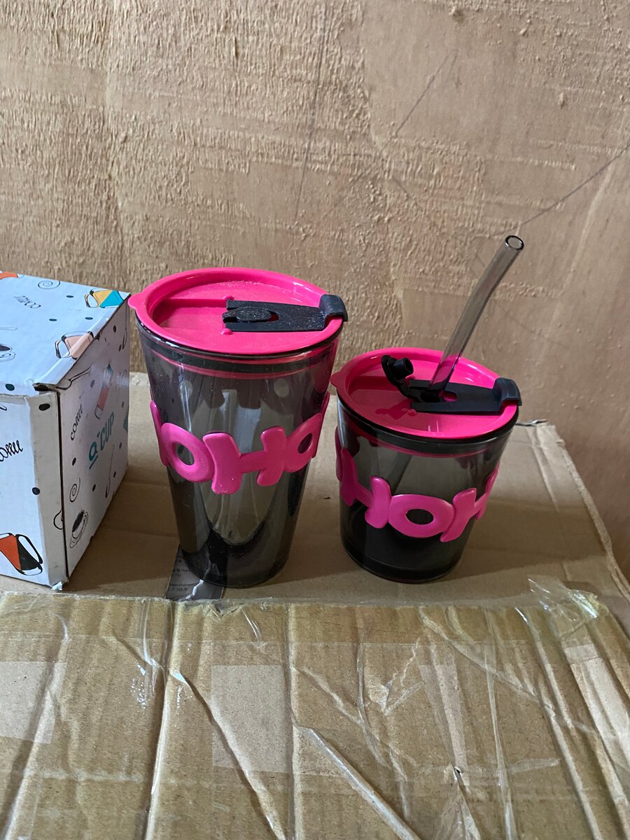 2 Gobelets en verre "Love"