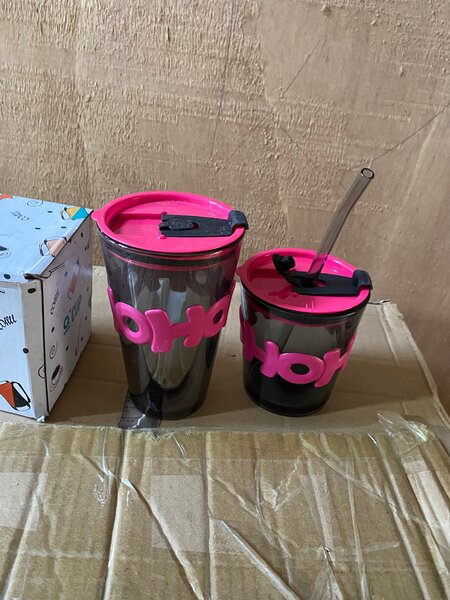 2 Gobelets en verre "Love"