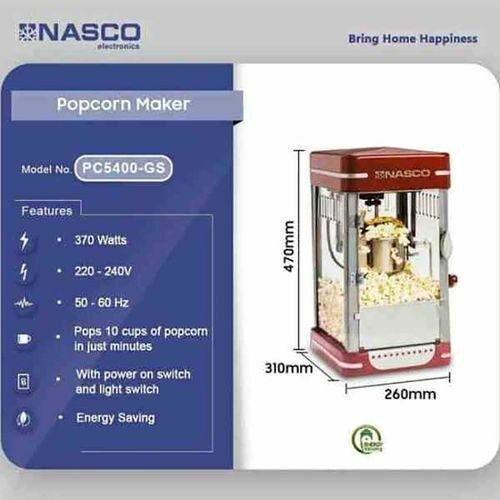 Nasco Machine à Popcorn - PC5400-GS - Rouge - Garantie 3 Moi