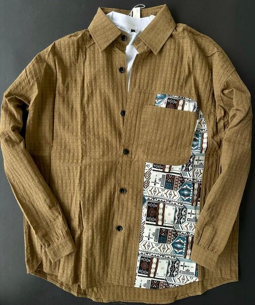 Chemise homme décontractée à motifs