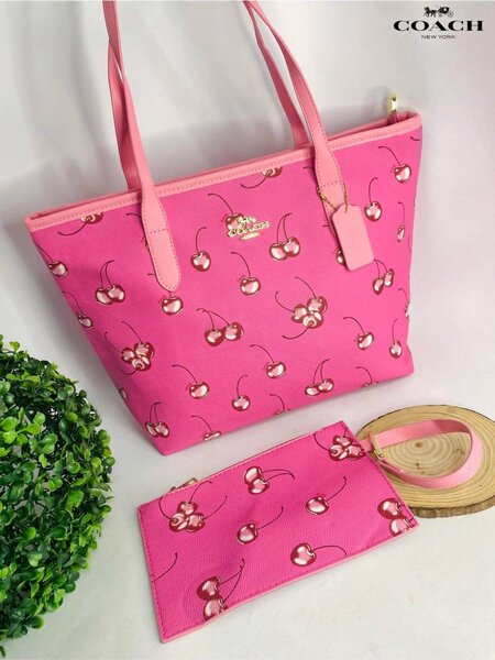 Sac Cabas Coach Cerises