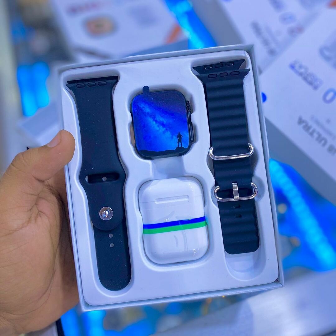 Montre connectée i8 ultra + Airpords + 2 bracelets