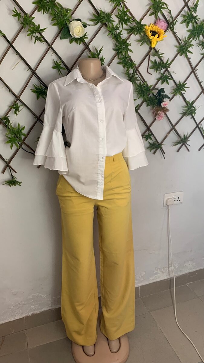 2 piece top and thick pants combo