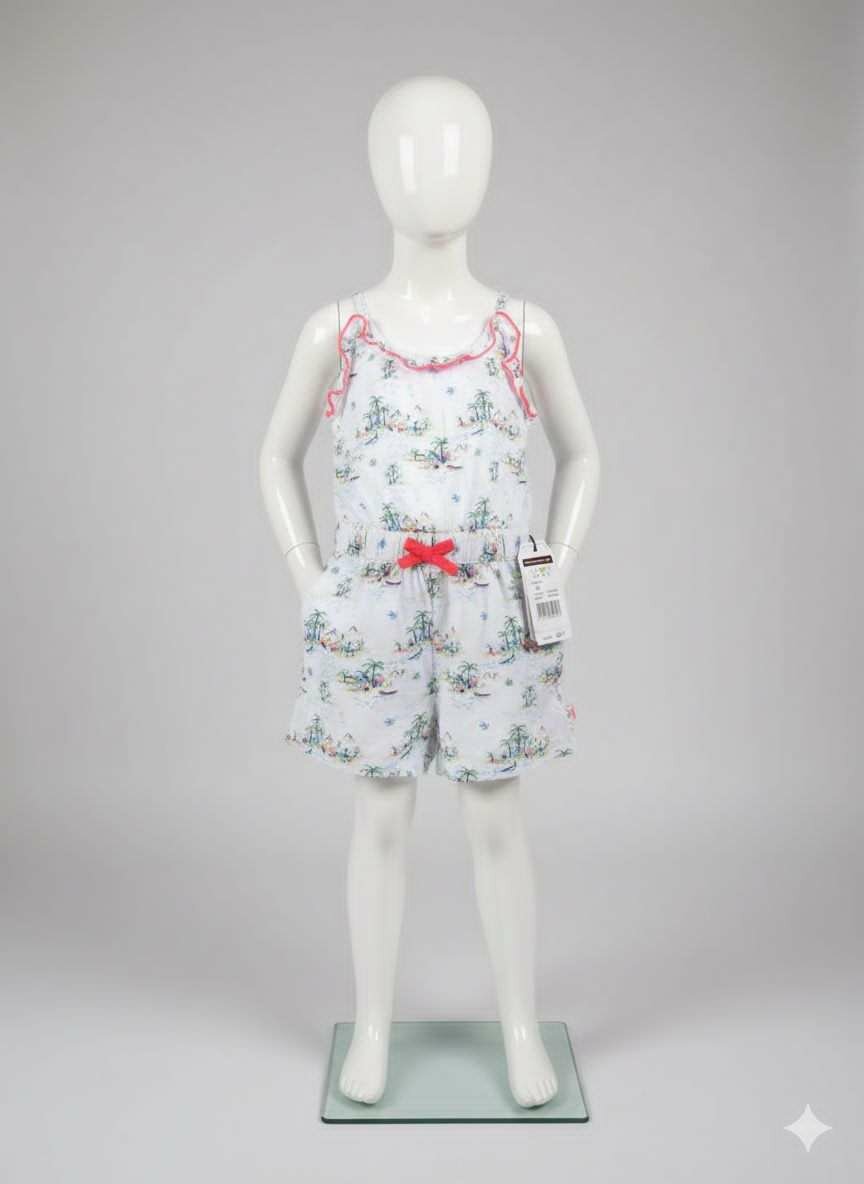 Combinaison fille imprimée été