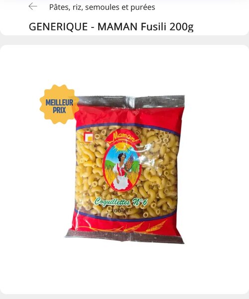 Vermicelle coquillettes maman