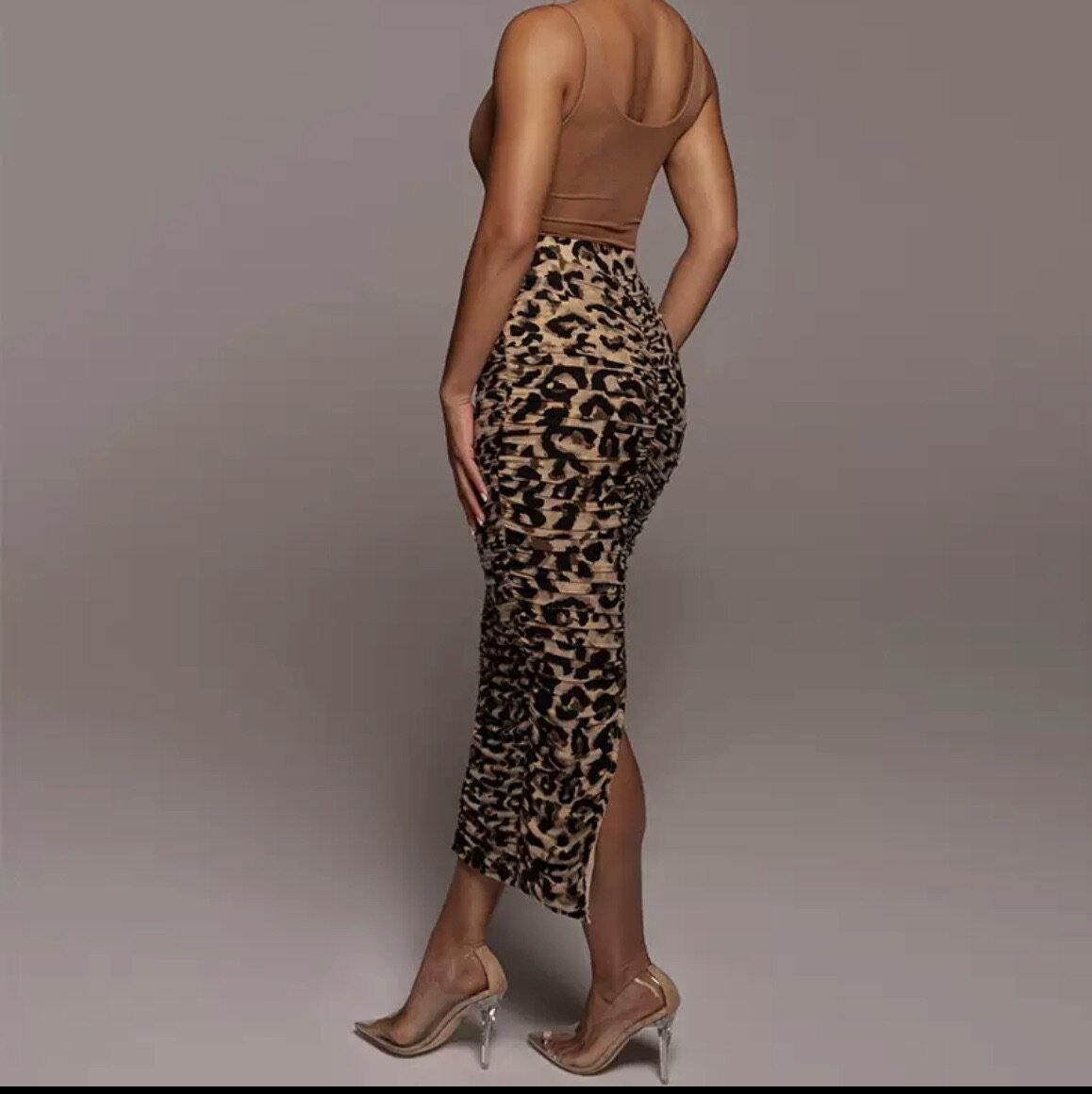 Женская леопардовая юбка