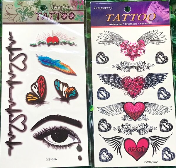 Temporary tattoo stickers for ladies