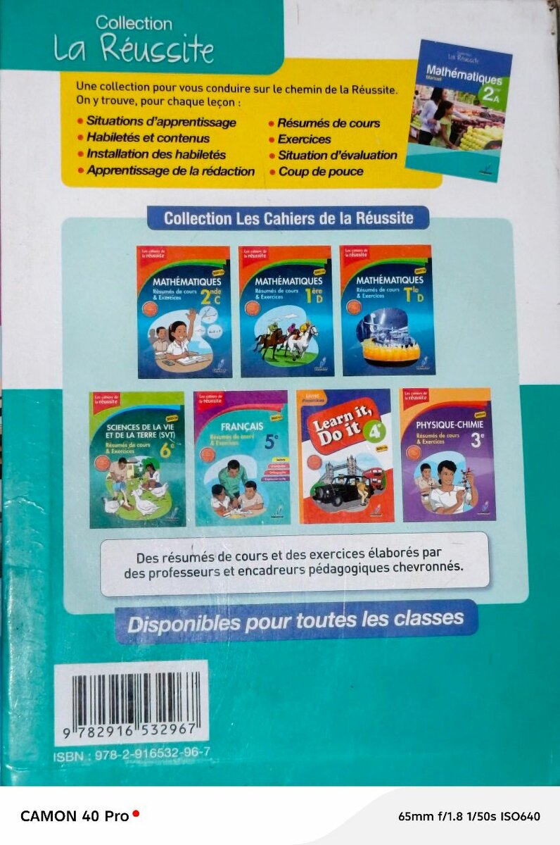 Manuel Mathématiques 2C Vallesse