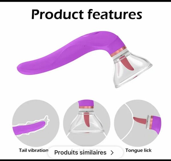 Vibromasseur avec Lécheur